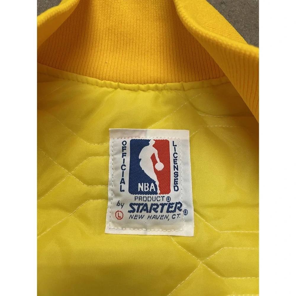 Vintage Los Angeles Lakers Jacket Mens Large Yellow NBA Basketball Starter‎ 90s